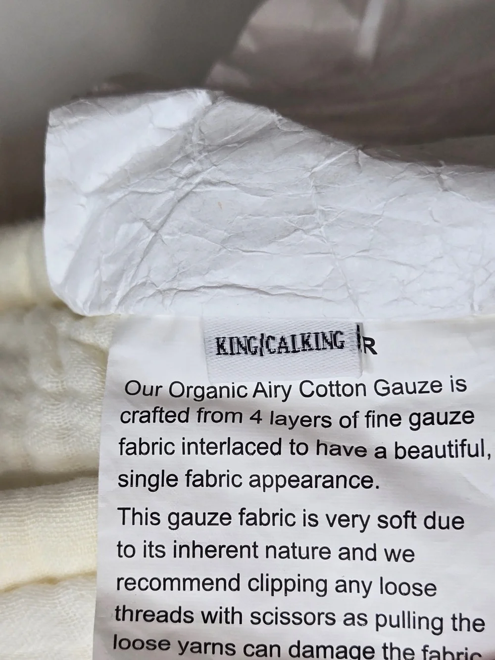 NWOT QUINCE Organic Airy Gauze Dream Quilt King/Cal King Ivory 8450